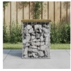 Image de Banc de jardin design gabion 33x31x42 cm bois de pin imprégné 834328