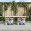 Image de Banc de jardin design de gabion 103x44x42 cm bois massif de pin 834338