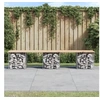Image de Banc de jardin design de gabion 203x44x42 cm bois massif de pin 834341