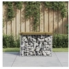 Image de Banc de jardin design gabion 63x44x42 cm bois de pin imprégné 834355