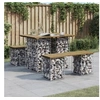 Image de Table de jardin Gabion Design 100x70x72 cm Bois de pin imprégné 834367
