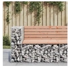 Image de Banc jardin design gabion 92x71x65,5 cm bois massif de douglas 834381