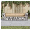 Image de Banc de jardin design gabion 244x71x65,5 cm bois massif de pin 3196239