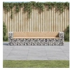 Image de Banc de jardin design gabion 287x71x65,5 cm bois massif de pin 3196251