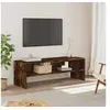 Image de Meuble TV chêne fumé 120x40x40 cm bois d'ingénierie, support TV, buffet TV, meuble multimédia, banc TV, armoire hifi, 835564