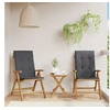 Image de Lot de 2 chaise en teck pliable exterieur H. 104 cm gris