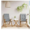 Image de Lot de 2 chaise exterieur pliable en teck H. 104 cm gris