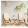 Image de Tuinstoelen 2 st verstelbaar met kussens massief teakhout3196435