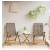 Image de Lot de 2 chaise exterieur pliable H. 93 cm en teck marron