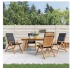 Image de Lot de 4 chaise en teck pliable H. 104 cm exterieur marron