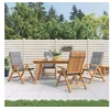 Image de Lot de 4 chaise en teck pliable H. 104 cm exterieur marron