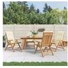 Image de Lot de 4 chaise en teck pliable exterieur H. 93 cm beige