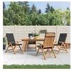 Image de Lot de 4 chaise H. 104 cm pliable exterieur en teck marron