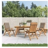 Image de Lot de 4 chaise en teck pliable exterieur H. 104 cm marron
