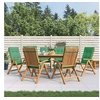 Image de Lot de 6 chaise exterieur pliable en teck H. 104 cm vert
