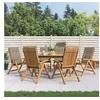 Image de Lot de 6 chaise en teck pliable exterieur H. 104 cm marron