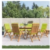 Image de Lot de 6 chaise exterieur pliable H. 104 cm en teck vert