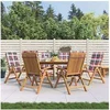 Image de Lot de 6 chaise exterieur pliable H. 104 cm en teck marron