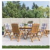 Image de Lot de 6 chaise exterieur pliable en teck H. 104 cm marron