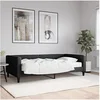 Image de Slaapbank met matras 100x200 cm stof zwart3196567