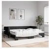 Image de Slaapbank met onderschuifbed 90x200 cm stof zwart3196580