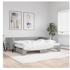 Image de Slaapbank onderschuifbed en matrassen 90x200 cm stof lichtgrijs3196596