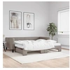 Image de Slaapbank met onderschuifbed en matrassen 100x200 cm stof taupe3196604