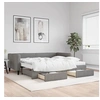 Image de Slaapbank onderschuifbed en lades 90x200 cm stof donkergrijs3196633