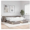 Image de Lit de jour avec gigogne et tiroirs taupe 90x200 cm tissu 3196635