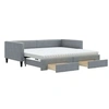 Image de Lit gigogne 223 x 110 x 68 cm en tissu sans sommier de couleur