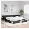 Image de Slaapbank met onderschuifbed en lades 90x190 cm stof zwart3196644
