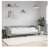 Image de Lit de jour avec matelas gris clair 80x200 cm velours 3196660