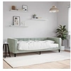Image de Lit de jour avec matelas gris clair 90x200 cm velours 3196667