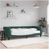 Image de Slaapbank met matras 90x200 cm fluweel donkergroen3196669