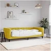 Image de Slaapbank met matras 90x200 cm fluweel geel3196672