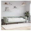 Image de Lit de jour avec matelas gris clair 90x190 cm velours 3196680