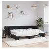 Image de Slaapbank met onderschuifbed 80x200 cm fluweel zwart3196688