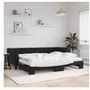Image de Lit gigogne 223 x 100 x 68 cm en velours de couleur