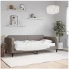 Image de Slaapbank met matras 90x200 cm stof taupe3196801