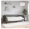 Image de Slaapbank met matras 100x200 cm stof donkergrijs3196804