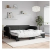 Image de Slaapbank met onderschuifbed 80x200 cm stof zwart3196813