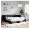Image de Slaapbank met onderschuifbed 100x200 cm stof zwart3196823