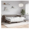 Image de Slaapbank met onderschuifbed en matrassen 80x200 cm stof taupe3196832