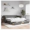 Image de Slaapbank onderschuifbed en lades 90x190 cm stof donkergrijs3196863