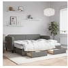 Image de Slaapbank onderschuifbed en lades 80x200 cm stof donkergrijs3196866