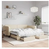 Image de Slaapbank met onderschuifbed en lades 100x200 cm stof cràme3196879