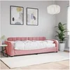 Image de Slaapbank met matras 80x200 cm fluweel roze3196901