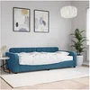 Image de Lit de jour avec matelas bleu 90x200 cm velours 3196904