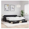 Image de Lit gigogne 224 x 100 x 71 cm en velours de couleur
