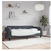 Image de Lit de jour avec matelas gris foncé 90x200 cm velours, canapé-lit, canapé-lit de repos, lit de repos rembourré, lit 3197040